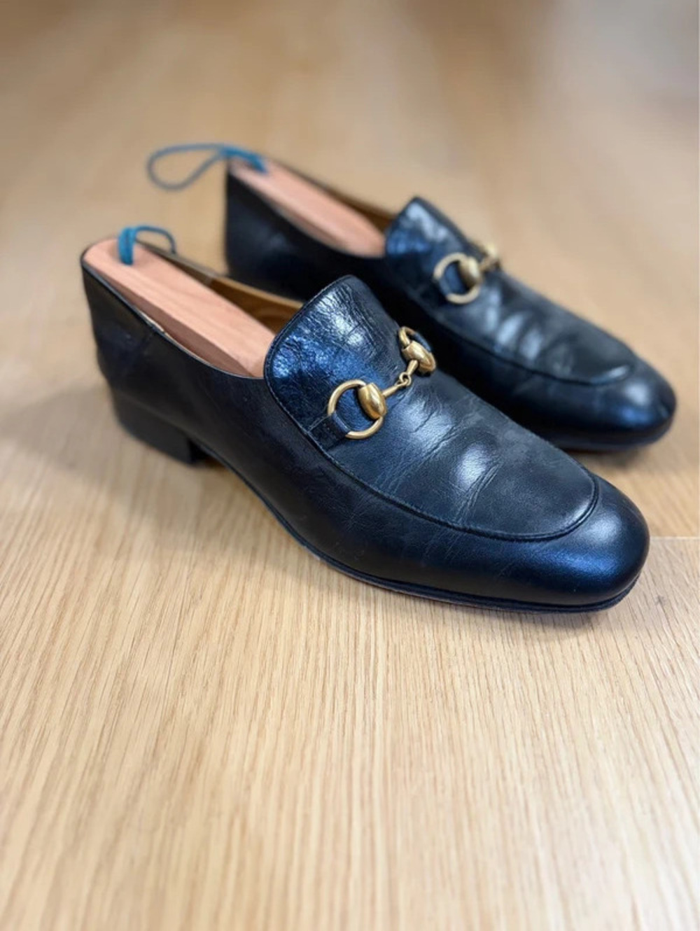 Women’s Gucci Black Leather Horsebit Loafers Size 39 Made in Italy